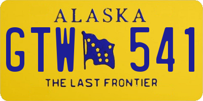 AK license plate GTW541