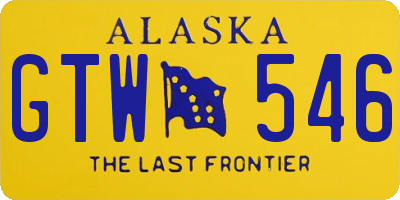 AK license plate GTW546