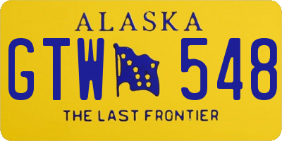 AK license plate GTW548