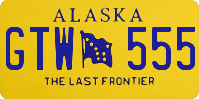 AK license plate GTW555