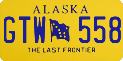 AK license plate GTW558