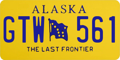 AK license plate GTW561