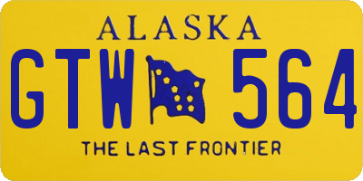 AK license plate GTW564