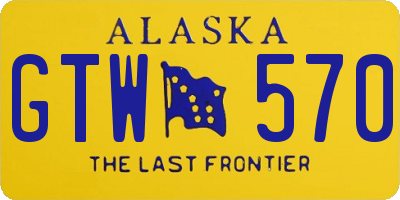 AK license plate GTW570