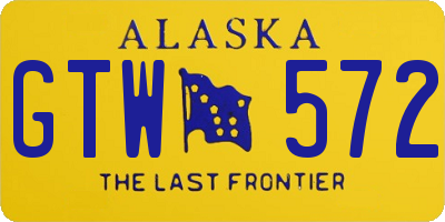 AK license plate GTW572