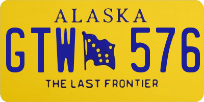 AK license plate GTW576