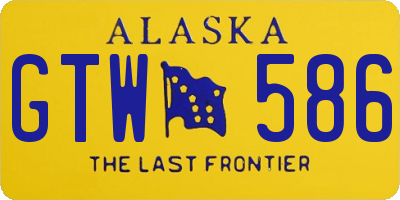 AK license plate GTW586