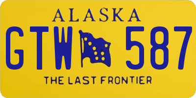 AK license plate GTW587