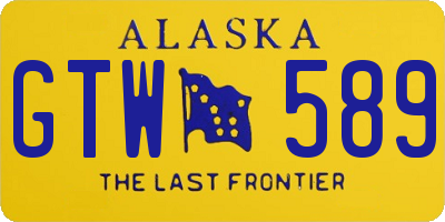 AK license plate GTW589