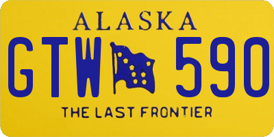 AK license plate GTW590