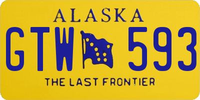 AK license plate GTW593