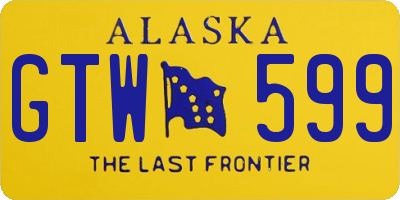 AK license plate GTW599