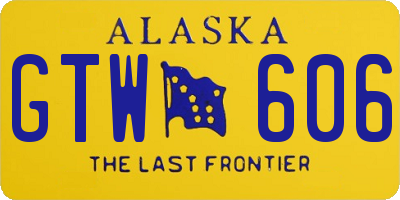 AK license plate GTW606