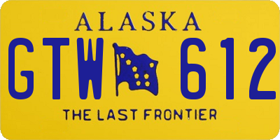 AK license plate GTW612