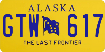 AK license plate GTW617