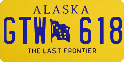 AK license plate GTW618