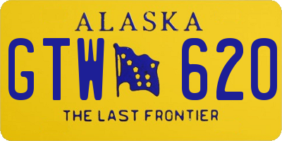 AK license plate GTW620