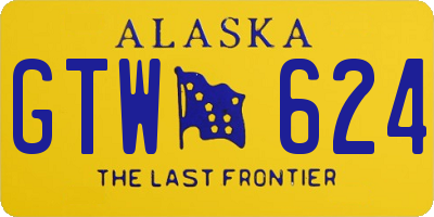 AK license plate GTW624