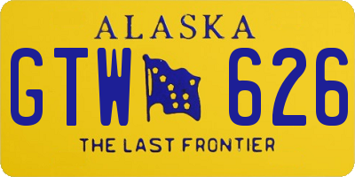 AK license plate GTW626