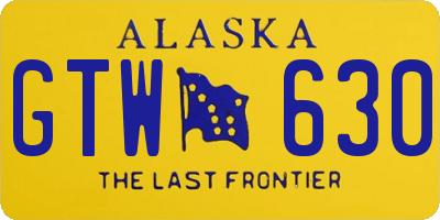 AK license plate GTW630