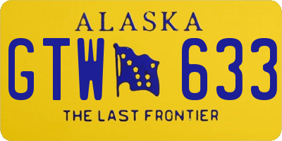 AK license plate GTW633