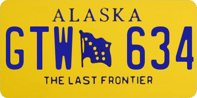 AK license plate GTW634