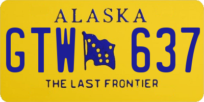 AK license plate GTW637