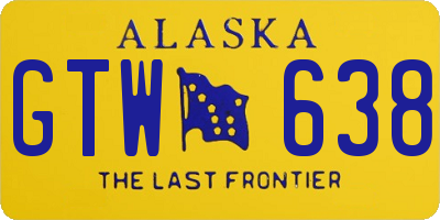 AK license plate GTW638