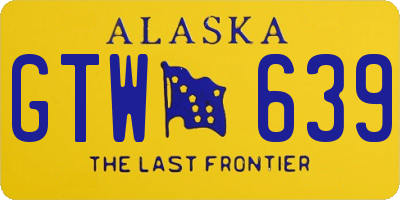 AK license plate GTW639