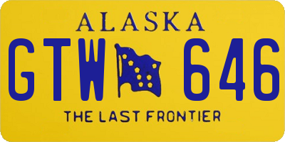 AK license plate GTW646