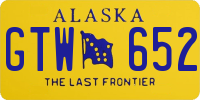 AK license plate GTW652