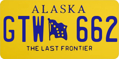 AK license plate GTW662