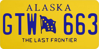 AK license plate GTW663