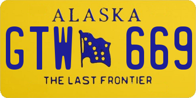 AK license plate GTW669