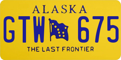 AK license plate GTW675