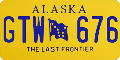 AK license plate GTW676