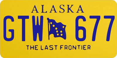 AK license plate GTW677