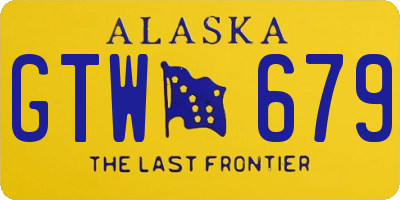 AK license plate GTW679