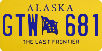 AK license plate GTW681