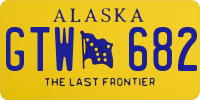 AK license plate GTW682