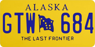 AK license plate GTW684