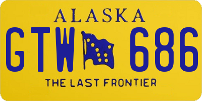 AK license plate GTW686