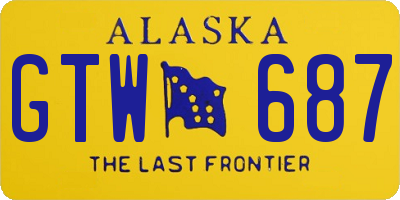 AK license plate GTW687