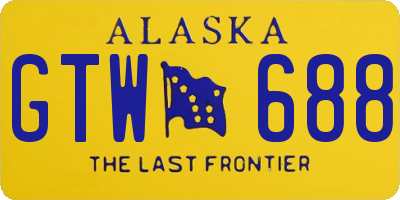 AK license plate GTW688