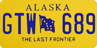 AK license plate GTW689