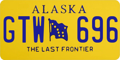 AK license plate GTW696