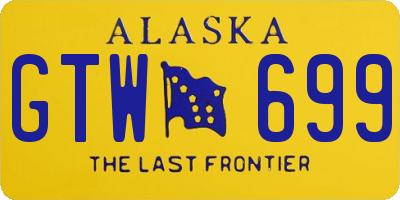 AK license plate GTW699