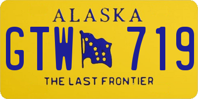 AK license plate GTW719