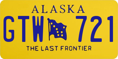 AK license plate GTW721