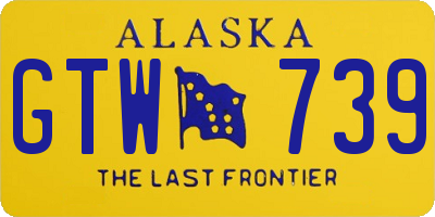 AK license plate GTW739